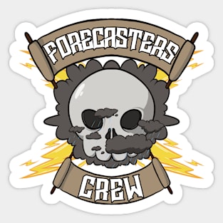 Forecasters crew Jolly Roger pirate flag Sticker